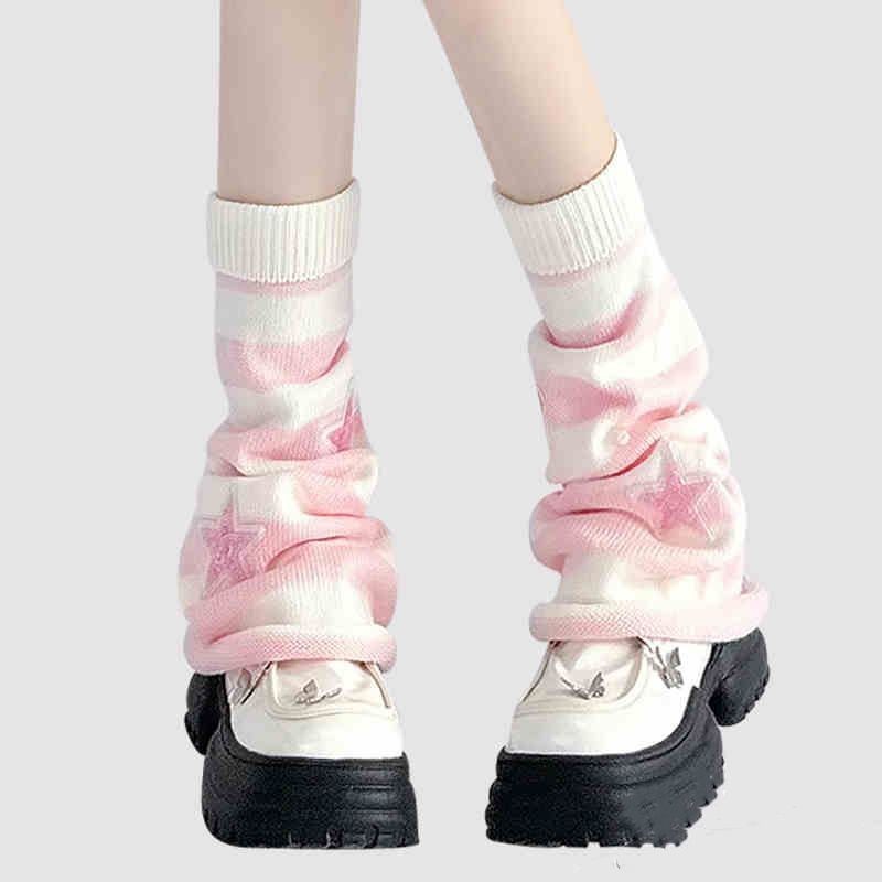 Boot Sock Slouchy - Calentadores de Piernas a Rayas Y2K