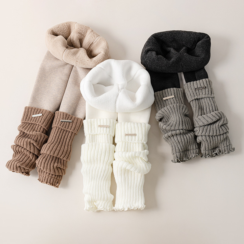 Boot Sock Slouchy - Leggings térmicos gruesos para niños, calcetines