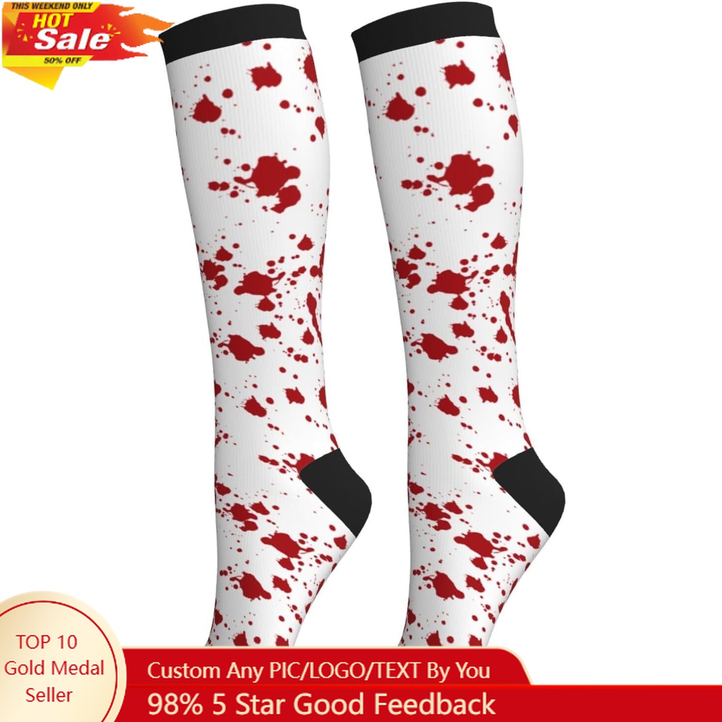 Knee High Sock Women - Calcetines de compresión hasta la rodilla