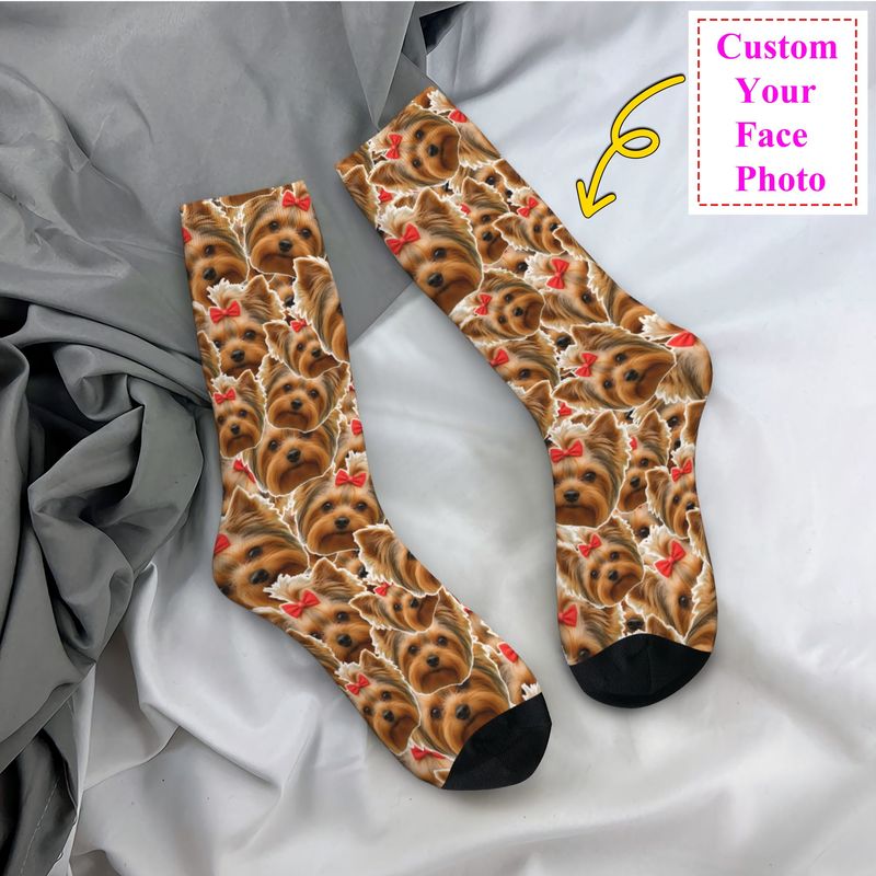 Dress Sock Men - Calcetines de vestir personalizados con cara