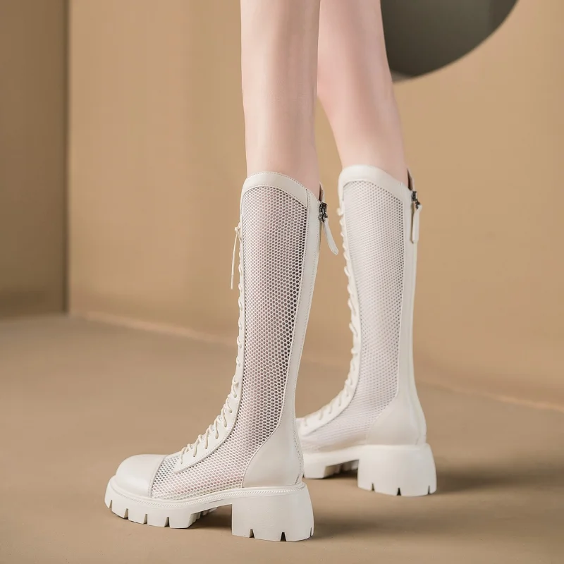 Botas altas de malla hasta la  - Knee High Sock Women reseña y precio