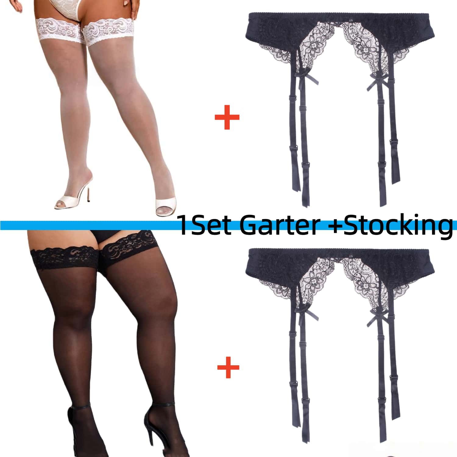 Conjunto de 2 piezas de medias - Tights Pantyhose Sheer reseña y precio