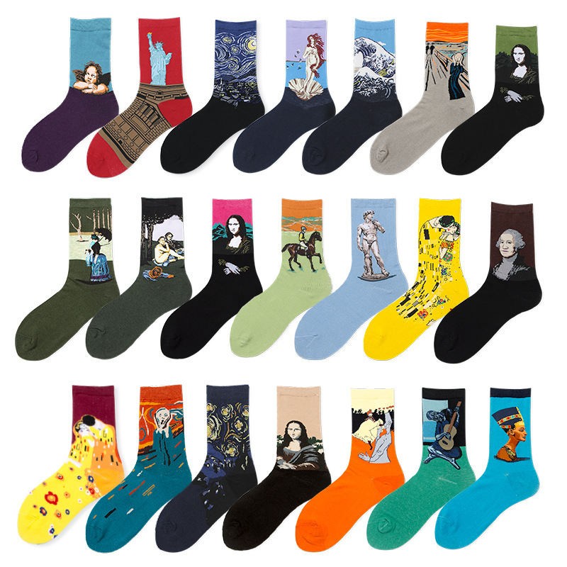 Calcetines de Van Gogh con pin - Cotton Crew Sock Pack reseña y precio