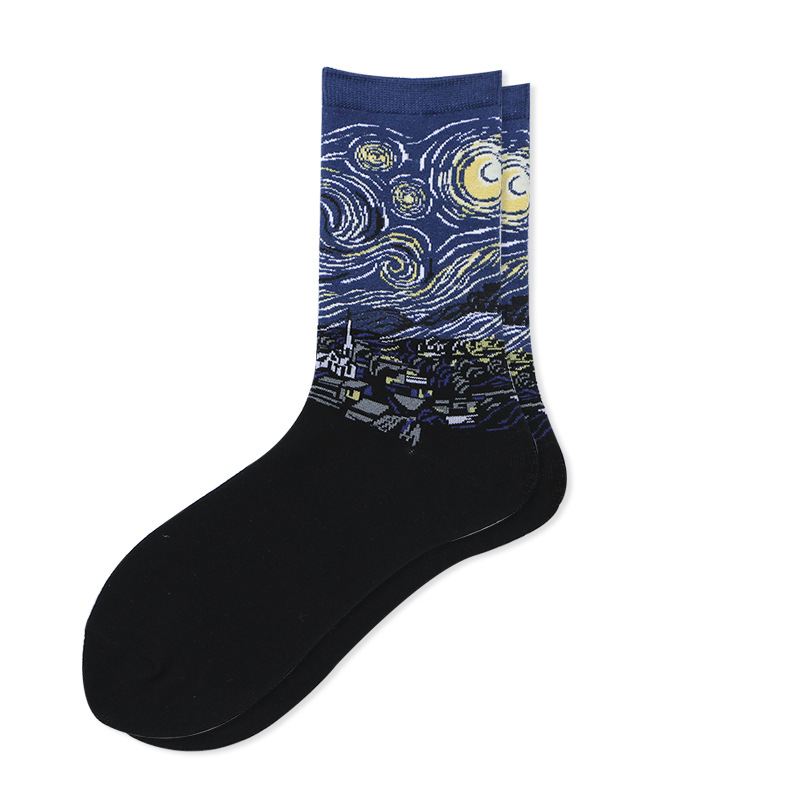 Calcetines de Van Gogh con pin - Cotton Crew Sock Pack reseña y precio