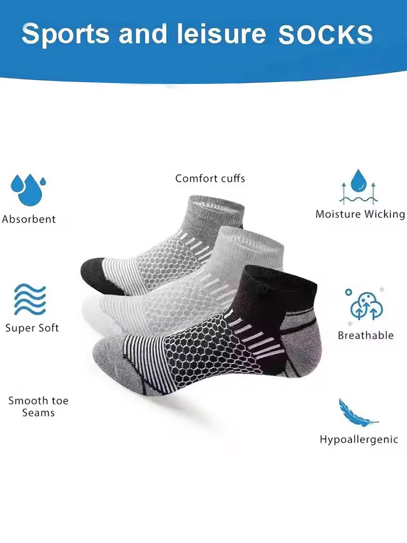 6 Pares de Calcetines de Tobil - Ankle Sock Low Cut reseña y precio